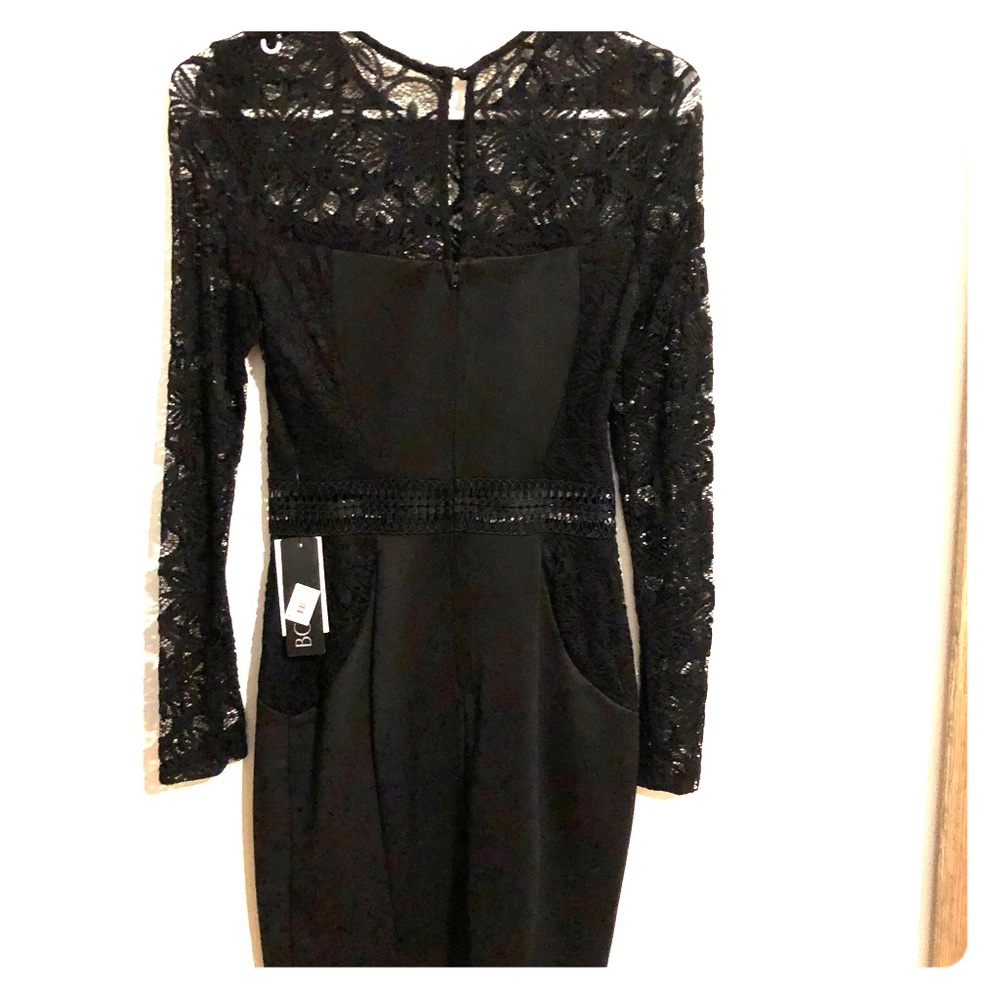 Never Worn: Long sleeve black dress with lace